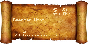 Beerman Uzor névjegykártya